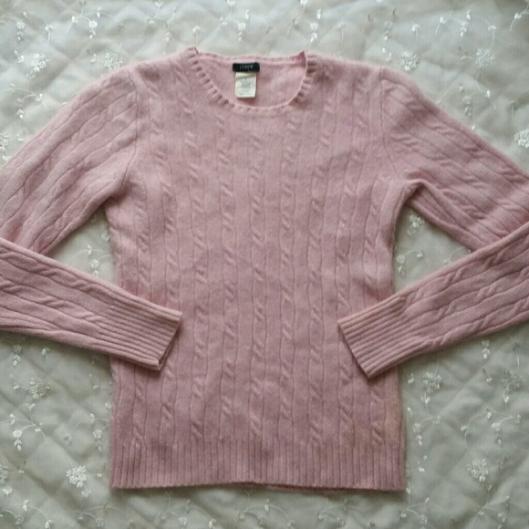 J. Crew Sweaters - Pink J.Crew Angora Cable Knit Sweater
